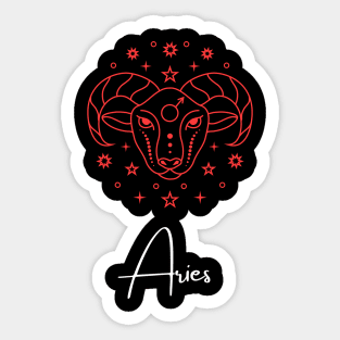 Birthday horoscope- zodiac sign aries Sticker